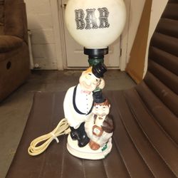 Light With Bar Sign. Vintage $40 Obo