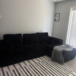 Barely Used Black Cloud Couch