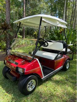 MINT CUSTOM 48 VOLT CLUB CAR GOLF CART!! BRAND NEW REAR SEAT KIT 4 SEATER!!