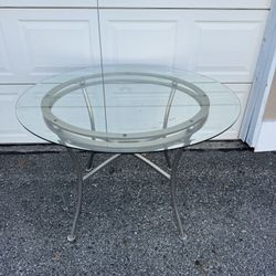 Glass dining table