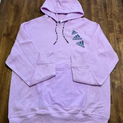 NWT ADIDAS Unisex Hoodie Sweatshirt Bliss Lilac Purple XL Logo Big Pocket Loose