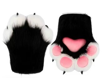 Cat Paws with Squeaker - Soft Furry Cosplay Costume Props for Hallo...