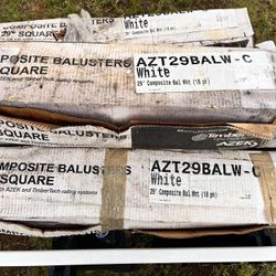 Azek Timbertech White 29” Composite Square Balusters 