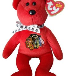 Ty Stanley "Blackhawks" Beanie Baby JEWEL Exclusive- NWT