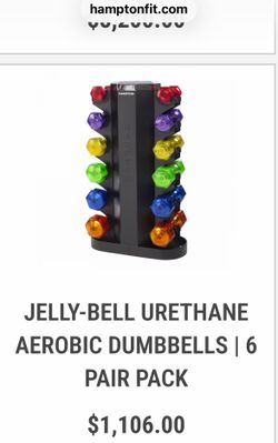 Hampton Fitness Jelly Bell Urethane Aerobic Dumbbells