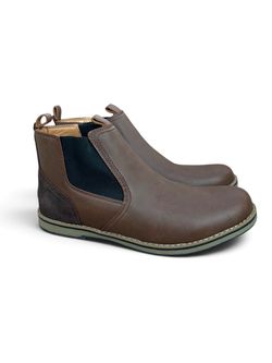 IZOD Men's Lucas Pull-On Chukka Boots Brown Memory Foam Ankle Chelsea Shoes 13 M