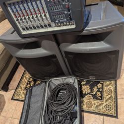 Powerful PA System! Cables & Stands Included!