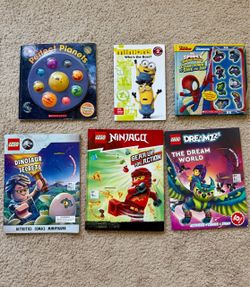 Lot of 6 Kids Story Books Bundle – LEGO, Minions, Spidey & More!