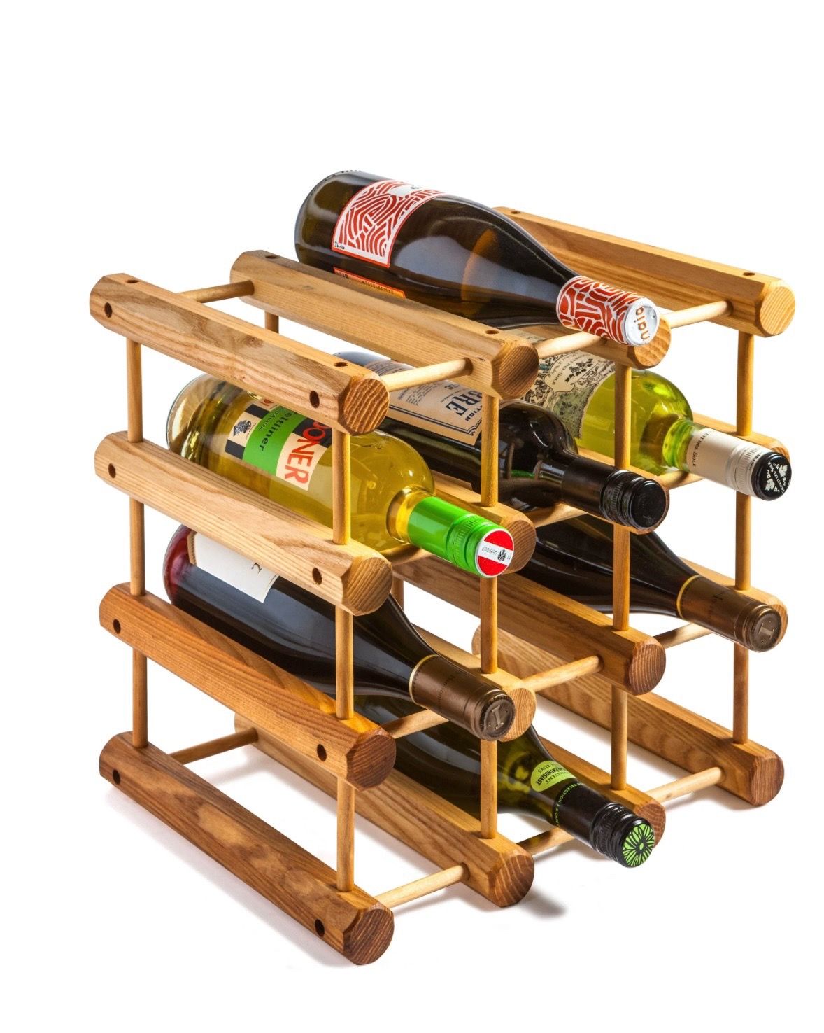 Natural Wood Wine Rack~ holds 12 Bottles