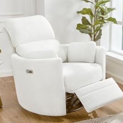 New In Box - White Plush Chair