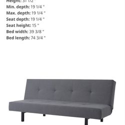 grey futon