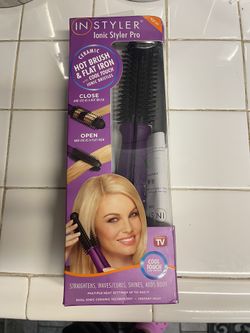 Hot Brush & Flat Iron Ionic Styler Pro