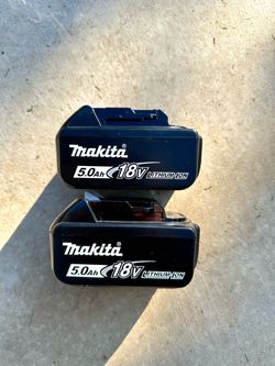 Two Makita LXT 18v 5.0 Batteries
