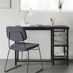 Adjustable Storage Desk Black 