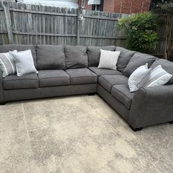 Comfortable Dark Gray Sectional | Free Delivery