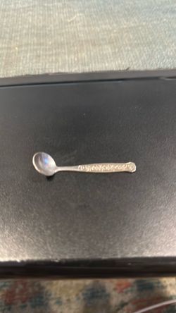 Silver plated, salt, spoon  approx. 2-3/8 inches long)Origin: Denmark, mid-20th century (c. 1950s)