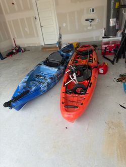 Two seater fishing kayak one seater fishing kayak with multiple departments