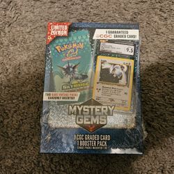 Factory Sealed Pokemon TCG Limited Edition Mystery Gems CGC Graded Card And Booster Pack
