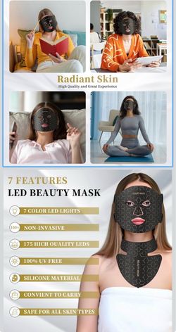 LED Beauty Face Mask 7 Color Light Therapy