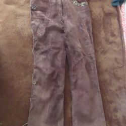 Gossamer Wings  suede leather Pants by Barbara Grimes (no size read!!!!!!!)