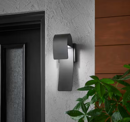 Home Decorators Collection Raveney 13 in. 1-Light Grey Iron Outdoor Integrated LE