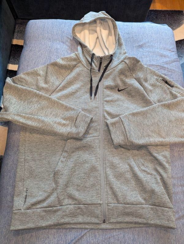 NWOT Nike Therma-Fit Men's Full-Zip Jacket (Charcoal Heather) DQ4830-071, Sz XL