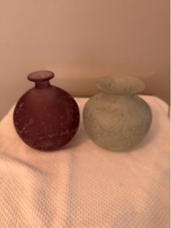 Frosted Art Glass Vases