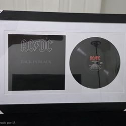 ⚡ AC/DC – “Back in Black” Vinilo Enmarcado (oficial)