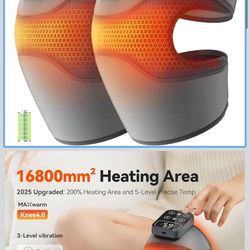 Cordless Knee Massager with Heat Vibration 