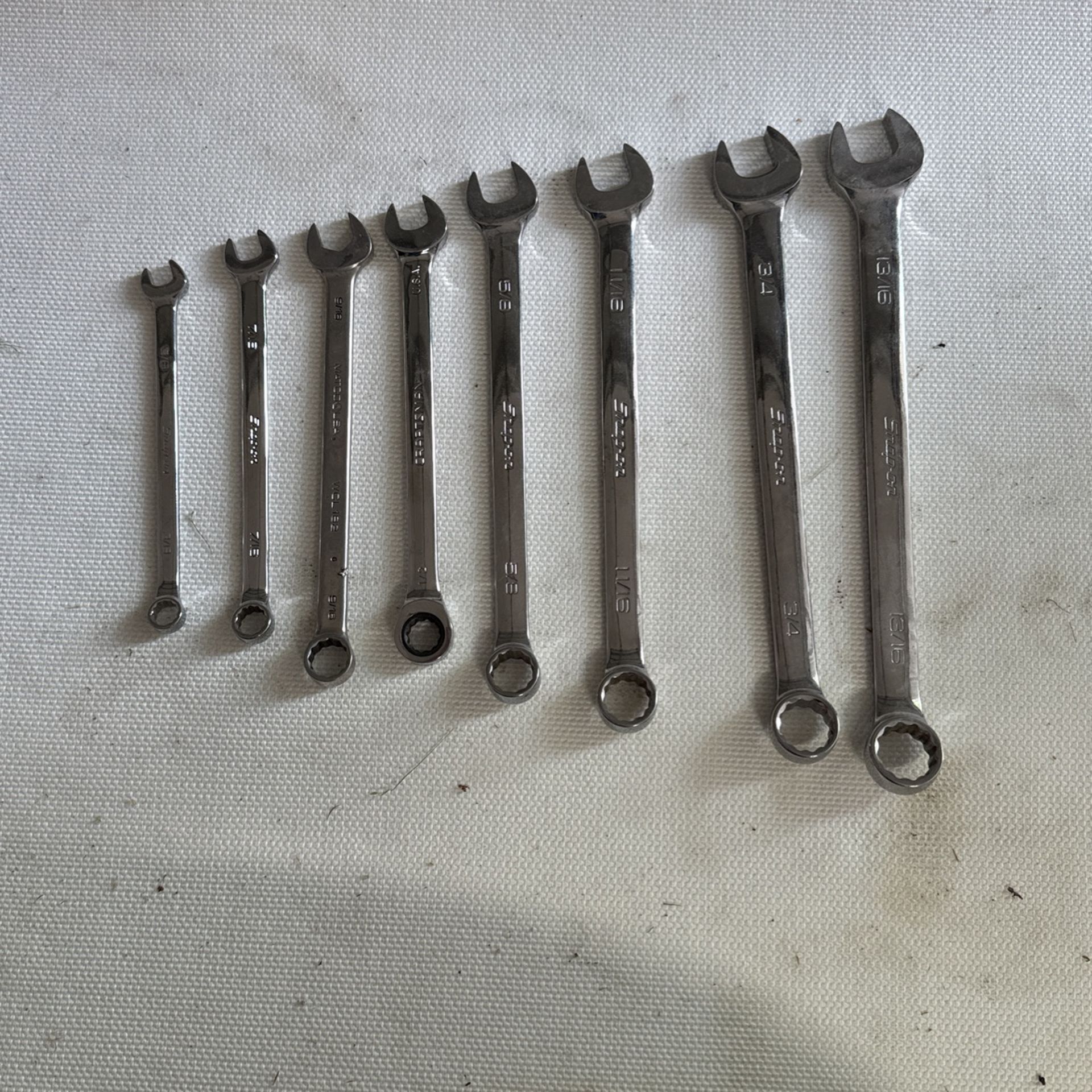 Snap On Open End Wrench Set