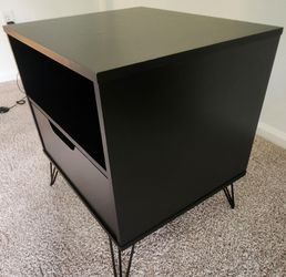 Like New Ikea Small black one drawer cabinet