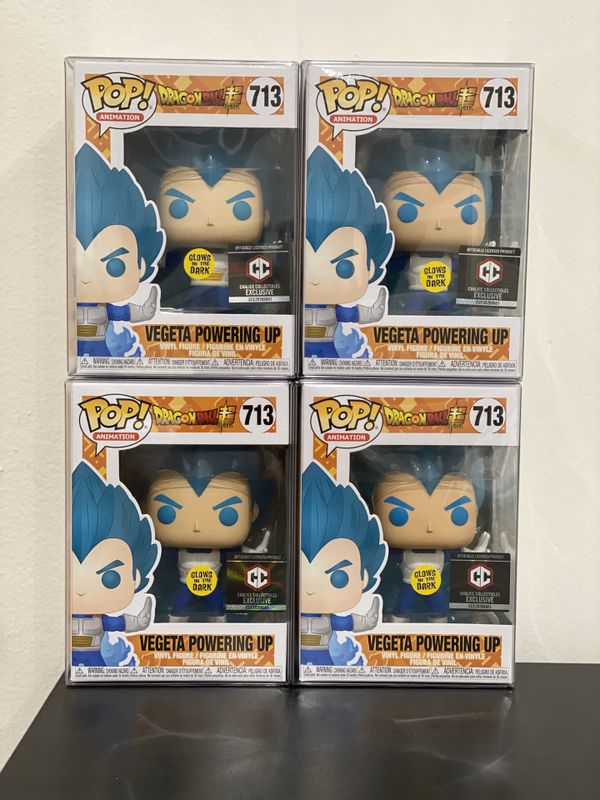 Funko POP! Vegeta Powering Up #713 Chalice Collectibles Exclusive GITD Glow Boxed w/ Pop