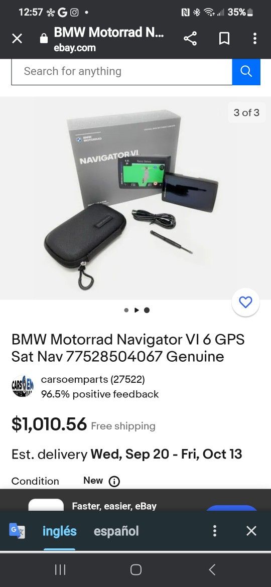 GPS BMW NAVIGATOR VI MOTORRAD for Sale in Kissimmee, FL - OfferUp