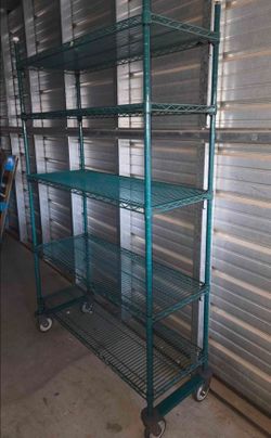 Metro 5 tier Shelving Unit with casters Rack shelf stand