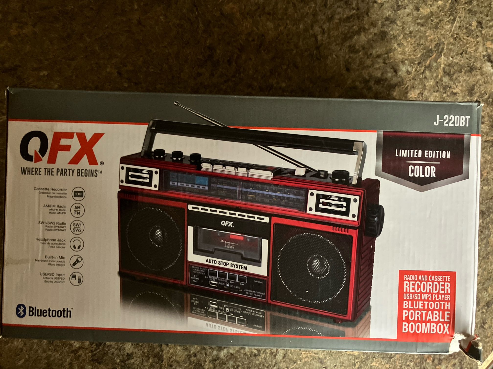 Portable Bluetooth Boombox