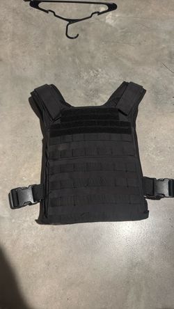 RTS Black Tactical MOLLE Plate Carrier Vest
