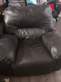 Black Leather Recliner (Willing to Negotiate Price)