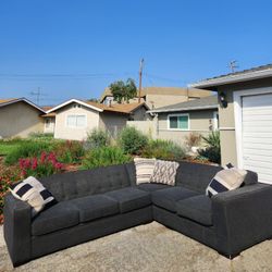 No Cost Local! Dark Gray Sectional Couch sofa. 