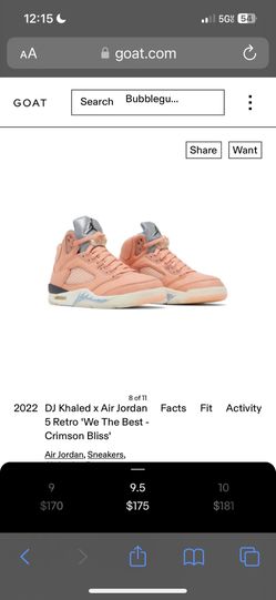 DJ Khaled x Air Jordan 5 Retro 'We The Best - Crimson Bliss'