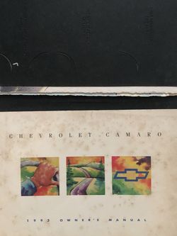 Owners manual bounded four Chevrolet Camaro 1993 Bishop OEM