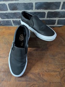 (A) Vans Classic Old Skool Slip-On Perforated Leather Shoes (see all photos)