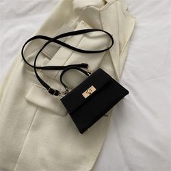 High-end texture handbag women‘s 2025 new fashion versatile one-shoulder cross-body bag retro western style small square bag