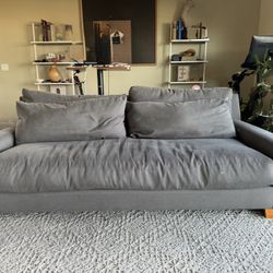 Gray Down & Memory Foam Sofa