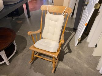 Rocking Chair with Gold Fruit Pattern