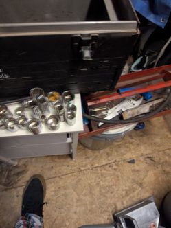 toolbox and some mechanic tools