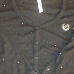 New With Tags Victoria's Secret Bling  Long Sleeve Shirt ! 