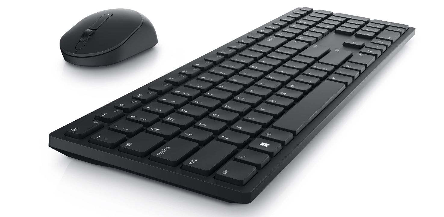 Dell Pro Keyboard and Mouse - KM5221W - US English - Black