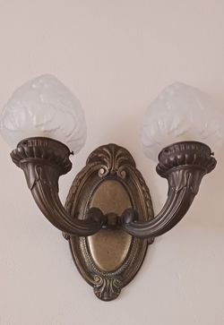 Art Deco Wall Sconce , Bronze 2 Light, 