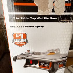 Rigid 7" Table Too Wet Tile Saw 