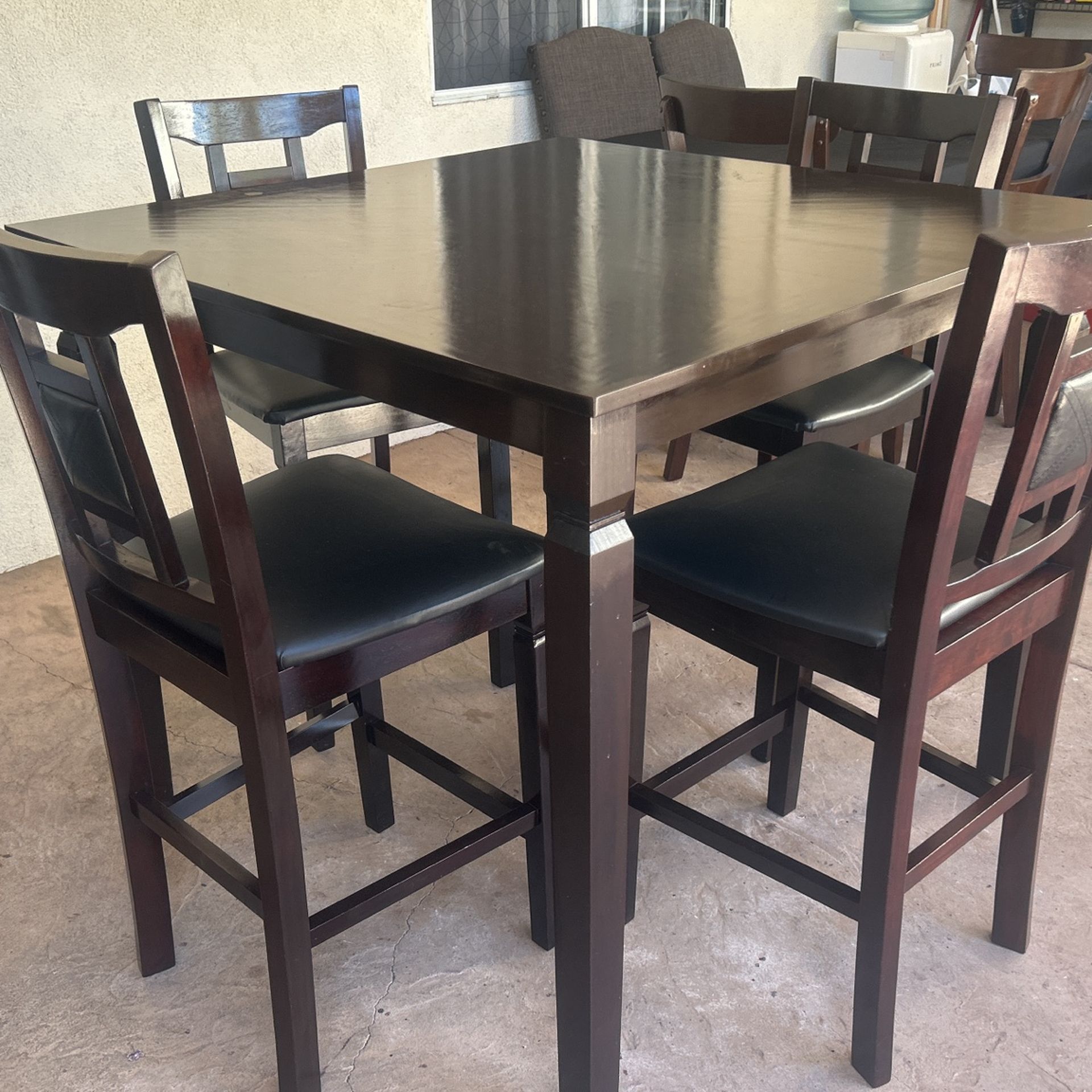 Comedor Alto Con 4 Sillas